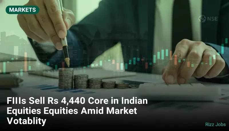 FIIs Sell Rs 4,440 Crore in Indian Equities Amid Market Volatility — Rizz Jobs