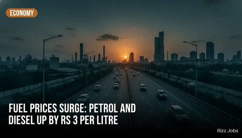 Fuel Prices Surge: Petrol and Diesel Up by Rs 3 Per Litre — Rizz Jobs