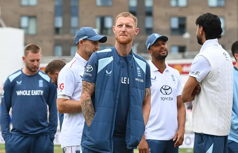 Ben Stokes playing cricket in England jersey