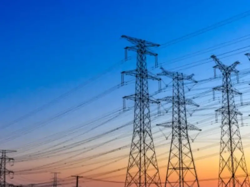 High-voltage transformers in a power station