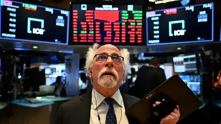 Stock market graph showing volatility