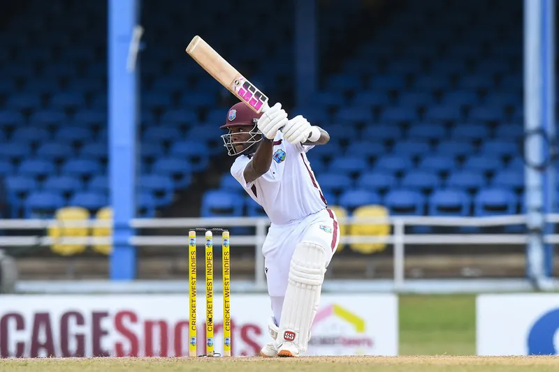 West Indies cricketer Greaves batting against Pakistan in Karachi