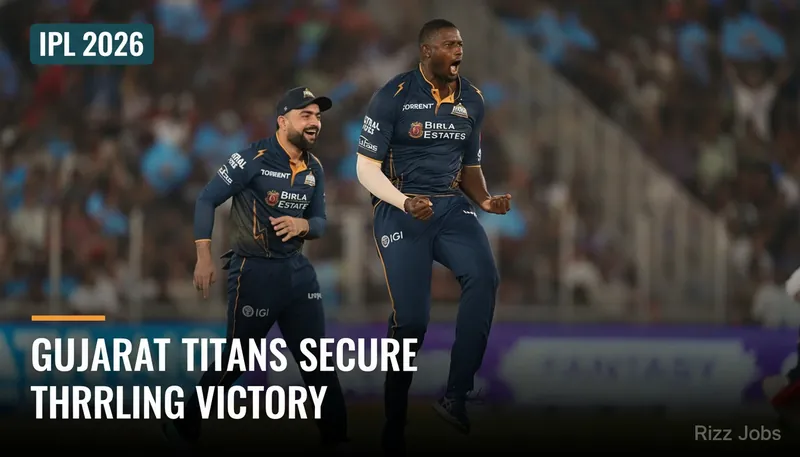 Gujarat Titans Secure Thrilling Victory with Holder and Washington's Heroics — Rizz Jobs