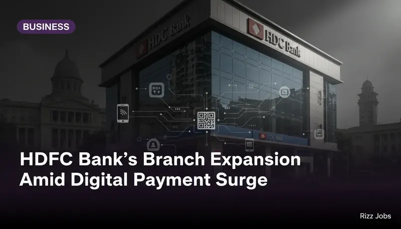 HDFC Bank's Branch Expansion Amid Digital Payment Surge — Rizz Jobs