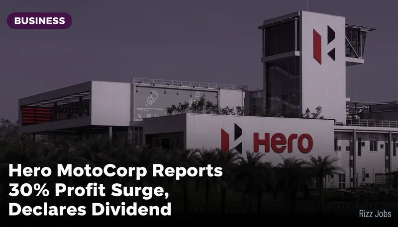 Hero MotoCorp Reports 30% Profit Surge, Declares Dividend — Rizz Jobs