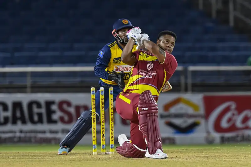 Shimron Hetmyer playing cricket