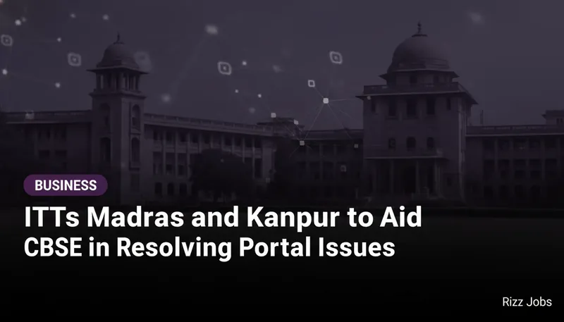 IITs Madras and Kanpur to Aid CBSE in Resolving Portal Issues — Rizz Jobs