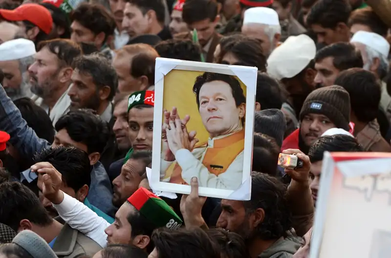 Imran Khan, former Pakistan Prime Minister, in a public appearance