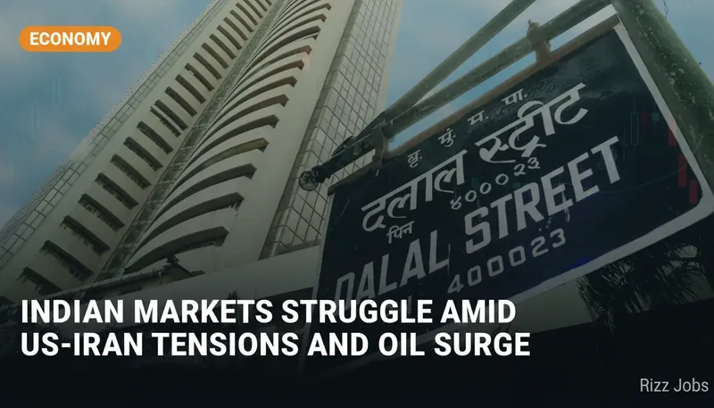 Indian Markets Struggle Amid US-Iran Tensions and Oil Surge — Rizz Jobs