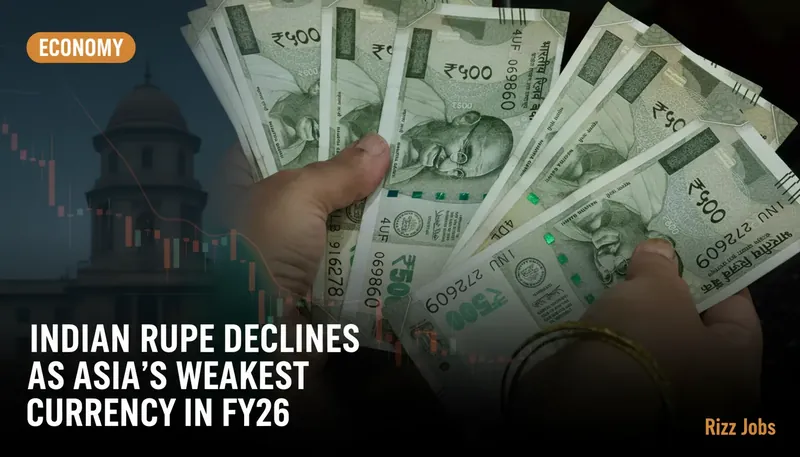 Indian Rupee Declines as Asia's Weakest Currency in FY26 — Rizz Jobs