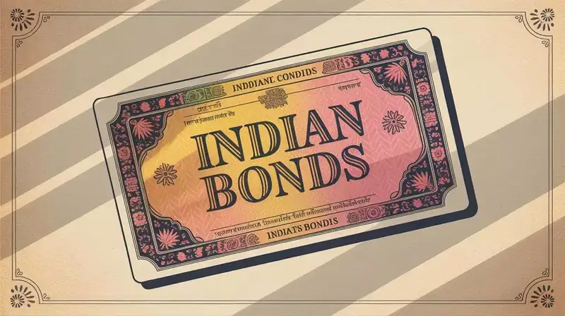 Indian bond market with rising yields and financial charts