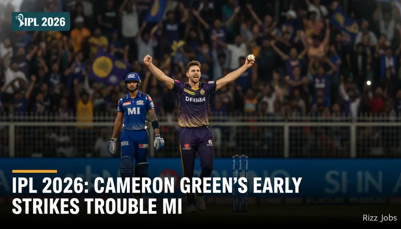 IPL 2026: Cameron Green's Early Strikes Trouble MI — Rizz Jobs