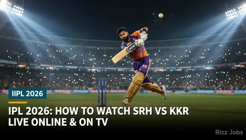 IPL 2026: How to Watch SRH vs KKR Live Online and on TV — Rizz Jobs