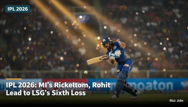 IPL 2026: MI's Rickelton, Rohit Lead to LSG's Sixth Loss — Rizz Jobs