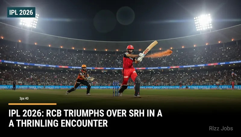 IPL 2026: RCB Triumphs Over SRH in a Thrilling Encounter — Rizz Jobs
