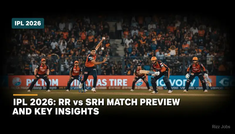 IPL 2026: RR vs SRH Match Preview and Key Insights — Rizz Jobs