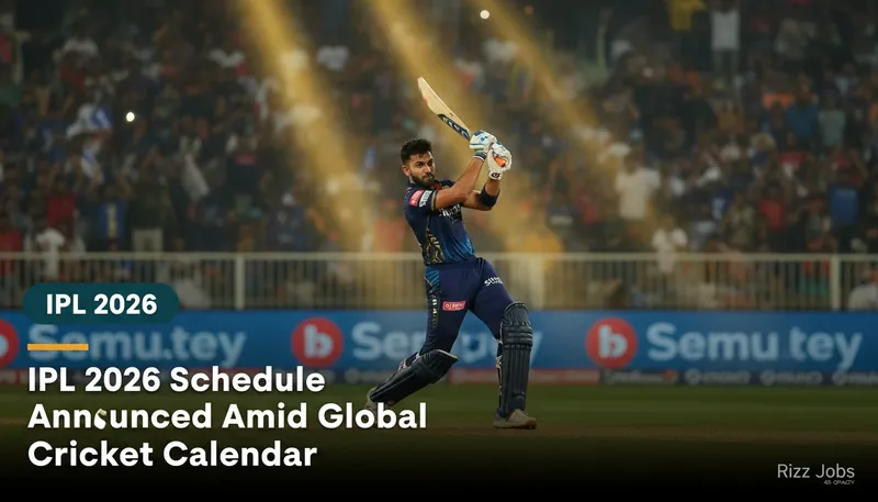 IPL 2026 Schedule Announced Amid Global Cricket Calendar — Rizz Jobs