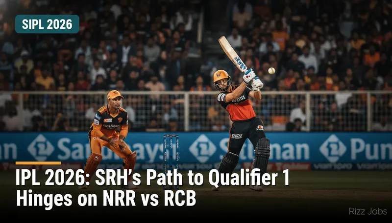 IPL 2026: SRH's Path to Qualifier 1 Hinges on NRR vs RCB — Rizz Jobs
