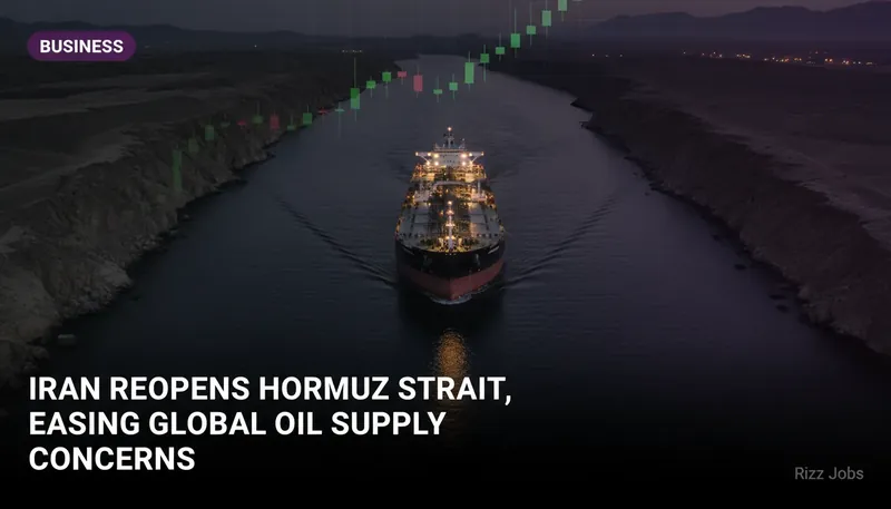 Iran Reopens Hormuz Strait, Easing Global Oil Supply Concerns — Rizz Jobs