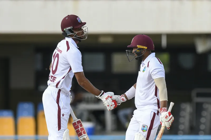 West Indies cricket players on the field during a match