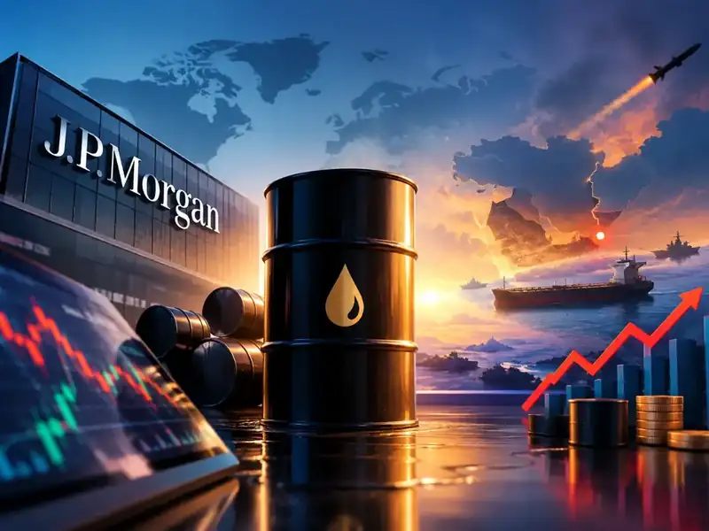 Oil barrels with fluctuating market graph in the background