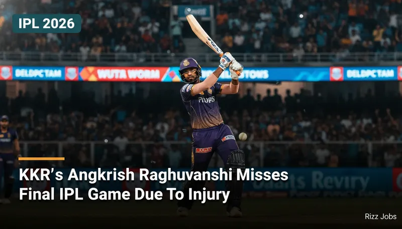 KKR's Angkrish Raghuvanshi Misses Final IPL Game Due to Injury — Rizz Jobs