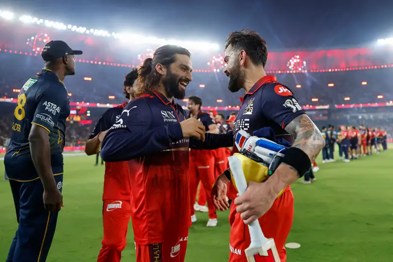 RCB players celebrating their IPL title defense