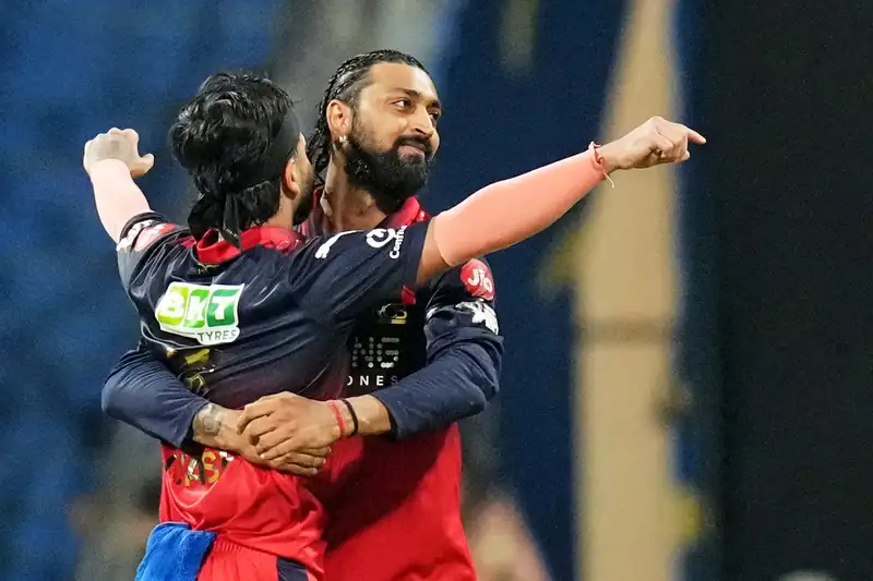 Krunal Pandya in action during an IPL match