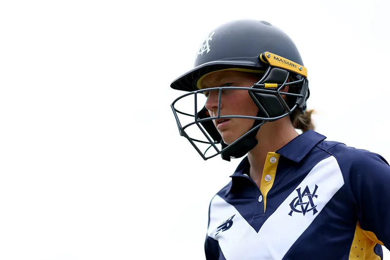 Meg Lanning playing cricket in a stadium