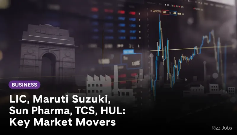 LIC, Maruti Suzuki, Sun Pharma, TCS, HUL: Key Market Movers — Rizz Jobs