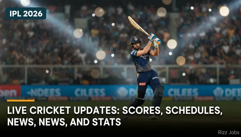 Live Cricket Updates: Scores, Schedules, News, and Stats — Rizz Jobs