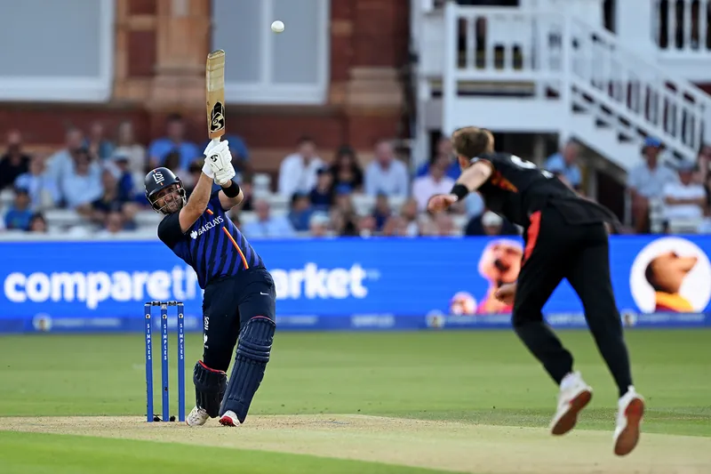 Liam Livingstone batting during a cricket match