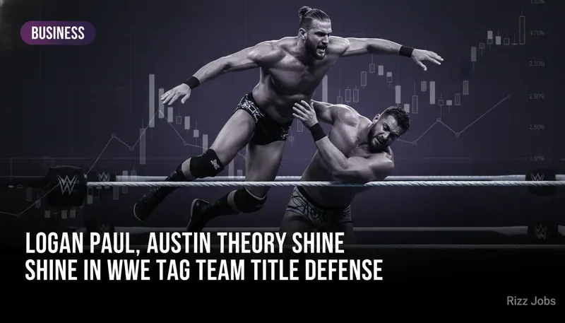 Logan Paul, Austin Theory Shine in WWE Tag Team Title Defense — Rizz Jobs