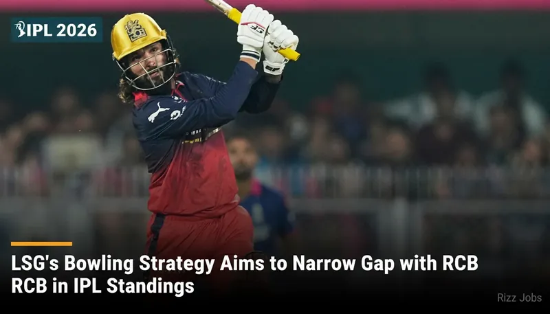 LSG's Bowling Strategy Aims to Narrow Gap with RCB in IPL Standings — Rizz Jobs