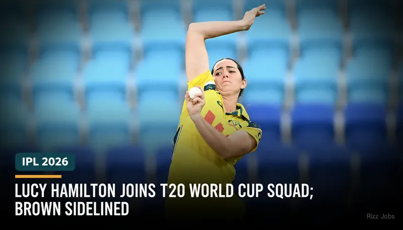 Lucy Hamilton Joins T20 World Cup Squad; Brown Sidelined — Rizz Jobs