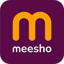 Meesho logo on a digital stock market display