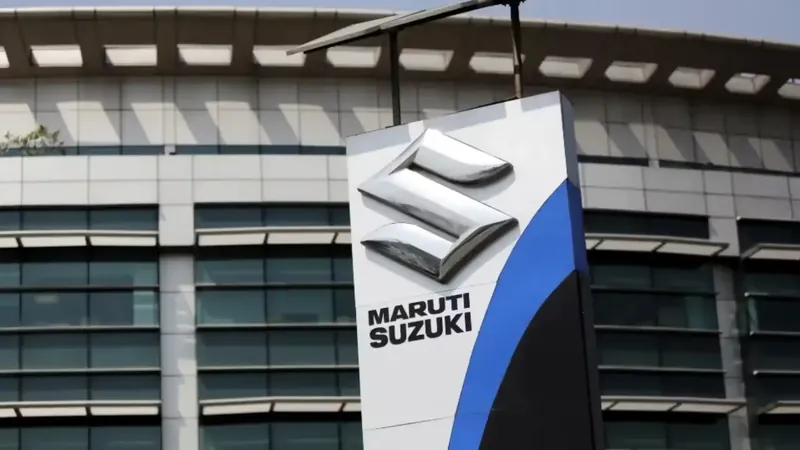Maruti Suzuki logo on a building