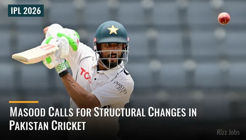 Masood Calls for Structural Changes in Pakistan Cricket — Rizz Jobs