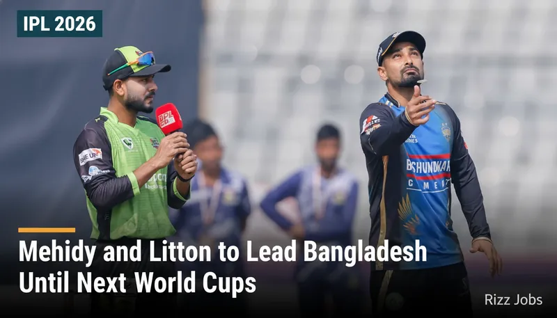 Mehidy and Litton to Lead Bangladesh Until Next World Cups — Rizz Jobs