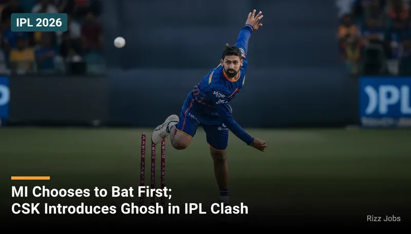 MI Chooses to Bat First; CSK Introduces Ghosh in IPL Clash — Rizz Jobs
