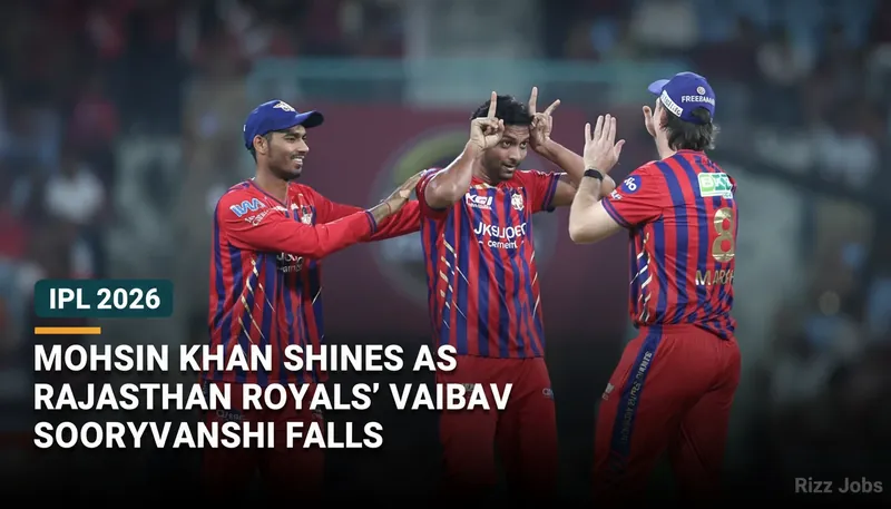Mohsin Khan Shines as Rajasthan Royals' Vaibhav Sooryavanshi Falls — Rizz Jobs