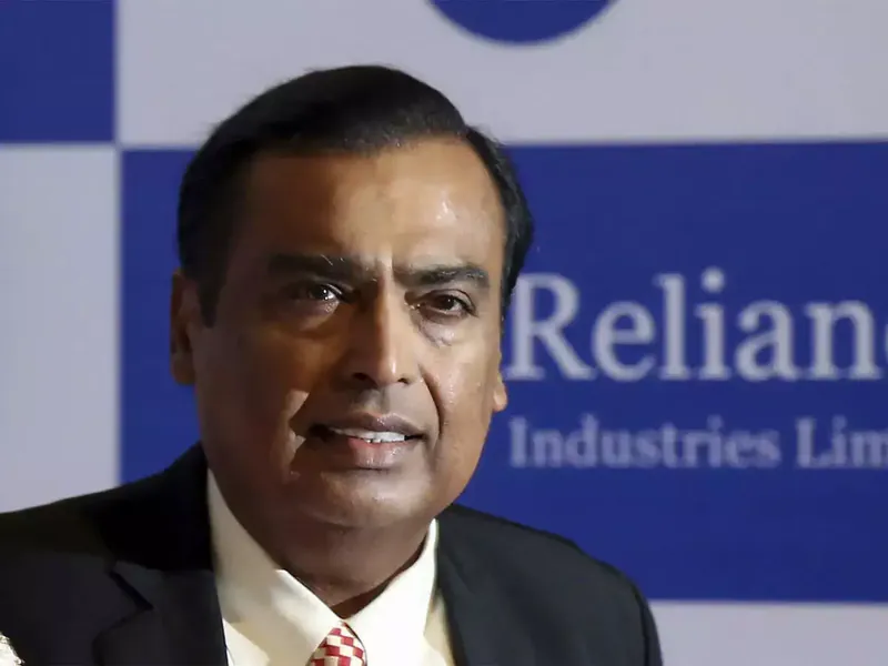 Mukesh Ambani at a Reliance Industries event