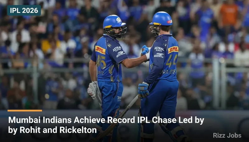 Mumbai Indians Achieve Record IPL Chase Led by Rohit and Rickelton — Rizz Jobs