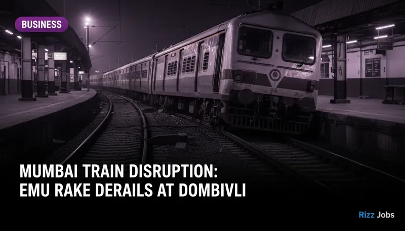 Mumbai Train Disruption: EMU Rake Derails at Dombivli — Rizz Jobs