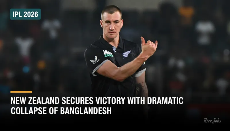 New Zealand Secures Victory with Dramatic Collapse of Bangladesh — Rizz Jobs