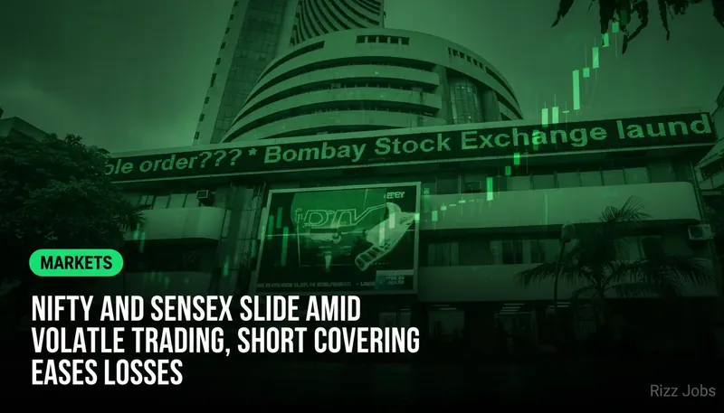 Nifty and Sensex Slide Amid Volatile Trading, Short Covering Eases Losses — Rizz Jobs
