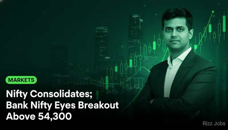 Nifty Consolidates; Bank Nifty Eyes Breakout Above 54,300 — Rizz Jobs