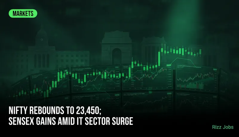 Nifty Rebounds to 23,450; Sensex Gains Amid IT Sector Surge — Rizz Jobs