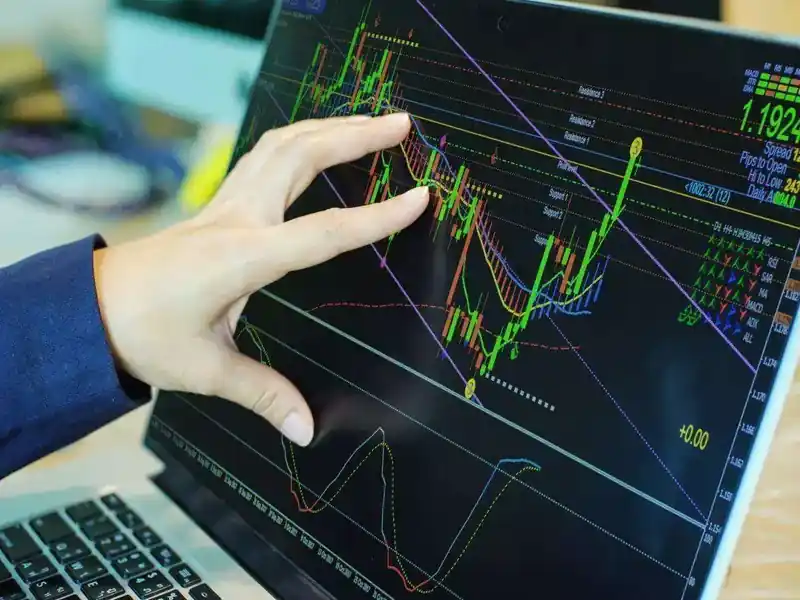 Stock market graph showing Nifty index trends