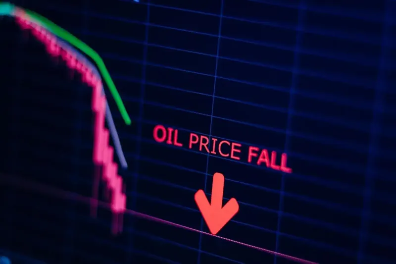 Oil barrels with a backdrop of a geopolitical map.